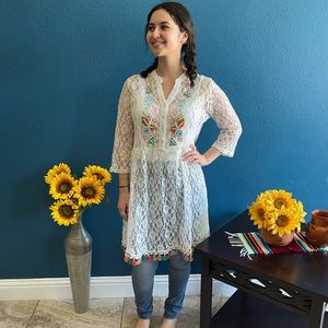 This is a small white dress.